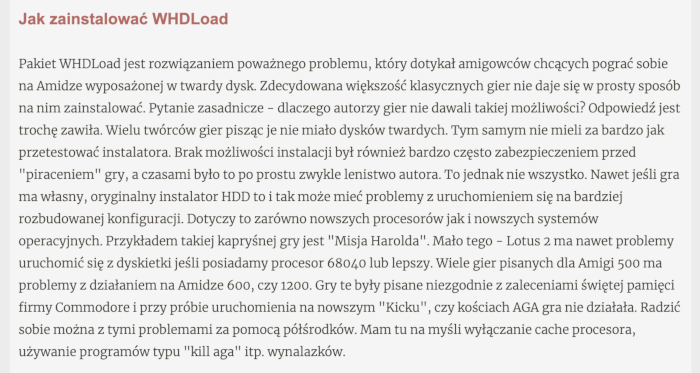 WHDLoad - jak zainstalowa�